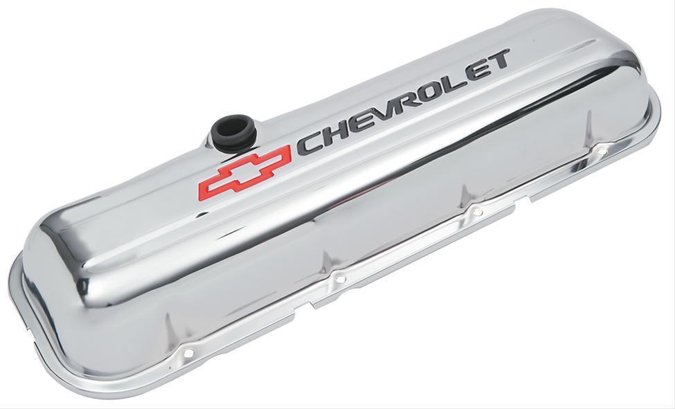 Proform PR141-812 Chrome Valve Covers w/ Logo Chev BB 396-454 V8