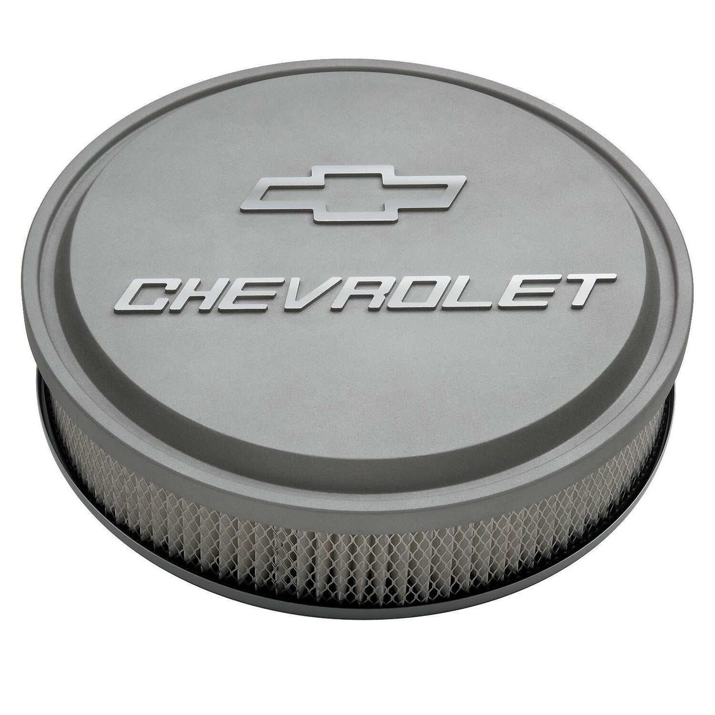 Proform PR141-832 Chevrolet Grey Slant Edge Air Cleaner Assembly 14" x 3" suit 5-1/8" Neck Carburettors