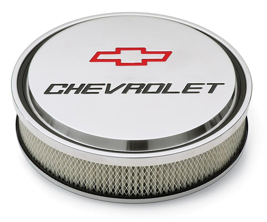 Proform PR141-833 Slant Edge 14" Polished Air Cleaner w/ Chevrolet Logo