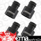 Aeroflow AF64-2885 ID Injector Adapter Short Suit 11mm Fuel Rail Black 4Pk