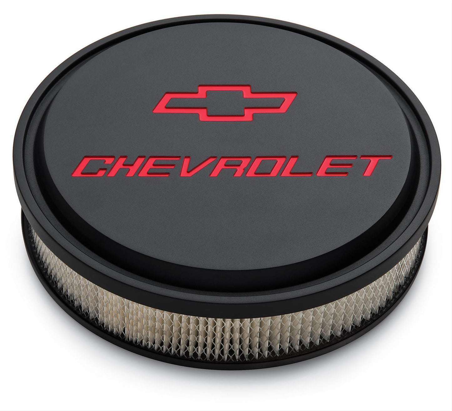 Proform PR141-834 Slant Edge 14" Black Air Cleaner w/ Red Chevrolet Logo