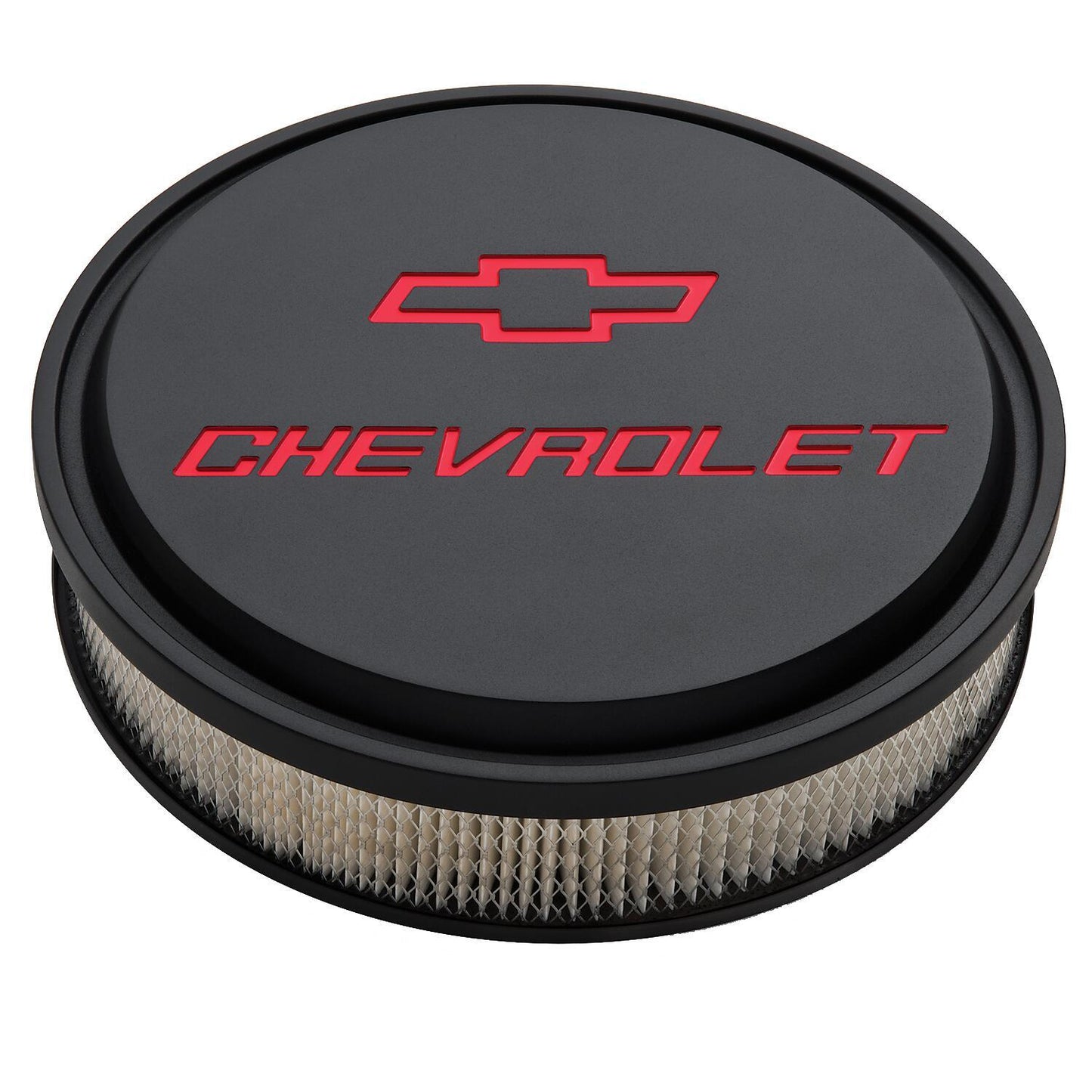 Proform PR141-834 Slant Edge 14" Black Air Cleaner w/ Red Chevrolet Logo
