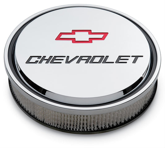 Proform PR141-835 Slant Edge 14" Chrome Air Cleaner w/ Chevrolet Logo