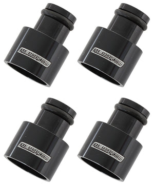 Aeroflow AF64-2885 ID Injector Adapter Short Suit 11mm Fuel Rail Black 4Pk