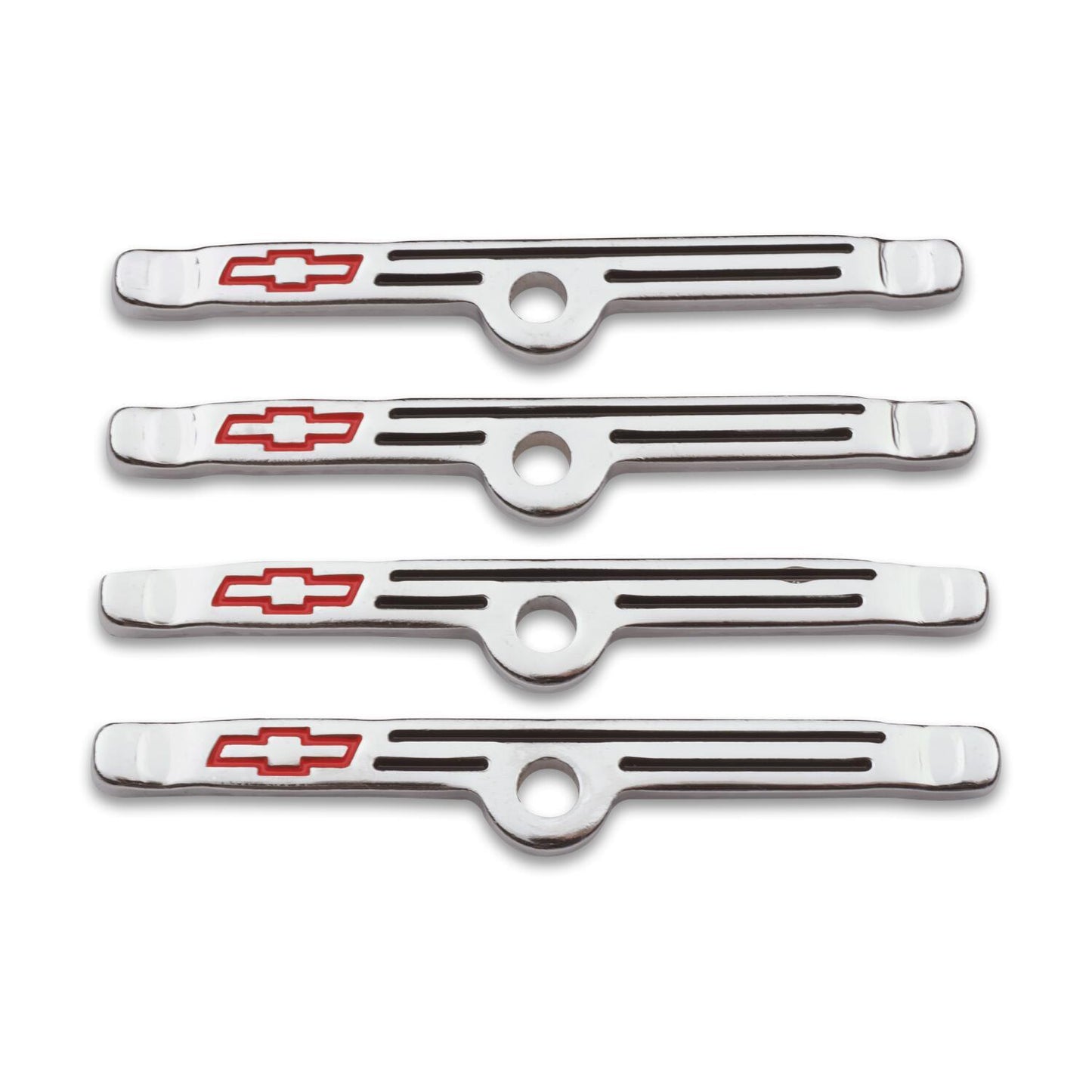 Proform PR141-903 Chrome Chev SB Valve Cover Hold Down Clamps Bowtie Emblem