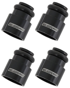 Aeroflow AF64-2887 ID Injector Adapter Short Suit 14mm Fuel Rail Black 4Pk