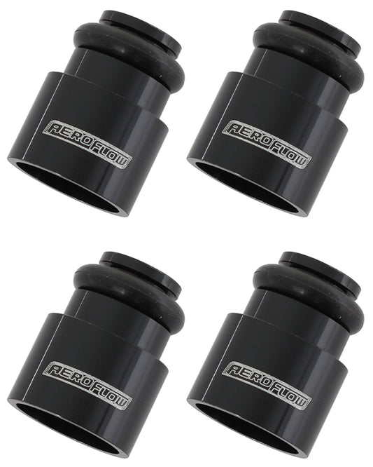 Aeroflow AF64-2887 ID Injector Adapter Short Suit 14mm Fuel Rail Black 4Pk