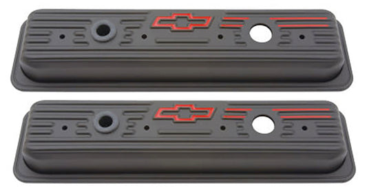 Proform PR141-907 Chev SB Valve Covers Centre Bol Tblack Crinkle