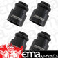 Aeroflow AF64-2887 ID Injector Adapter Short Suit 14mm Fuel Rail Black 4Pk