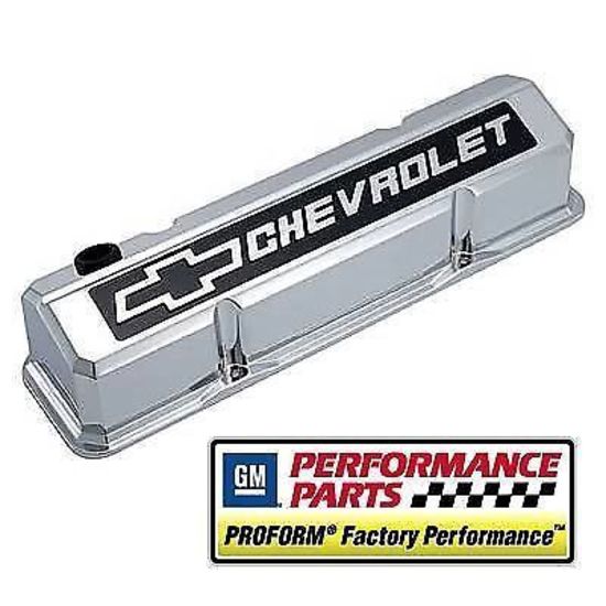 Proform PR141-922 Chev Small Block Gen I 283-400 Chromed Alloy Rocker Cover Tall