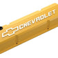 Proform PR141-934 Die-Cast Aluminium Slant Edge Valve Covers Yellow suit SB Chev w/ Raised Chevrolet Logo & Bowtie Emblem