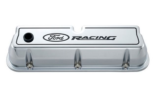 Proform PR302-002 Tall Alloy Valve Covers Chrome w/ Logo suit Ford 289-351W V8