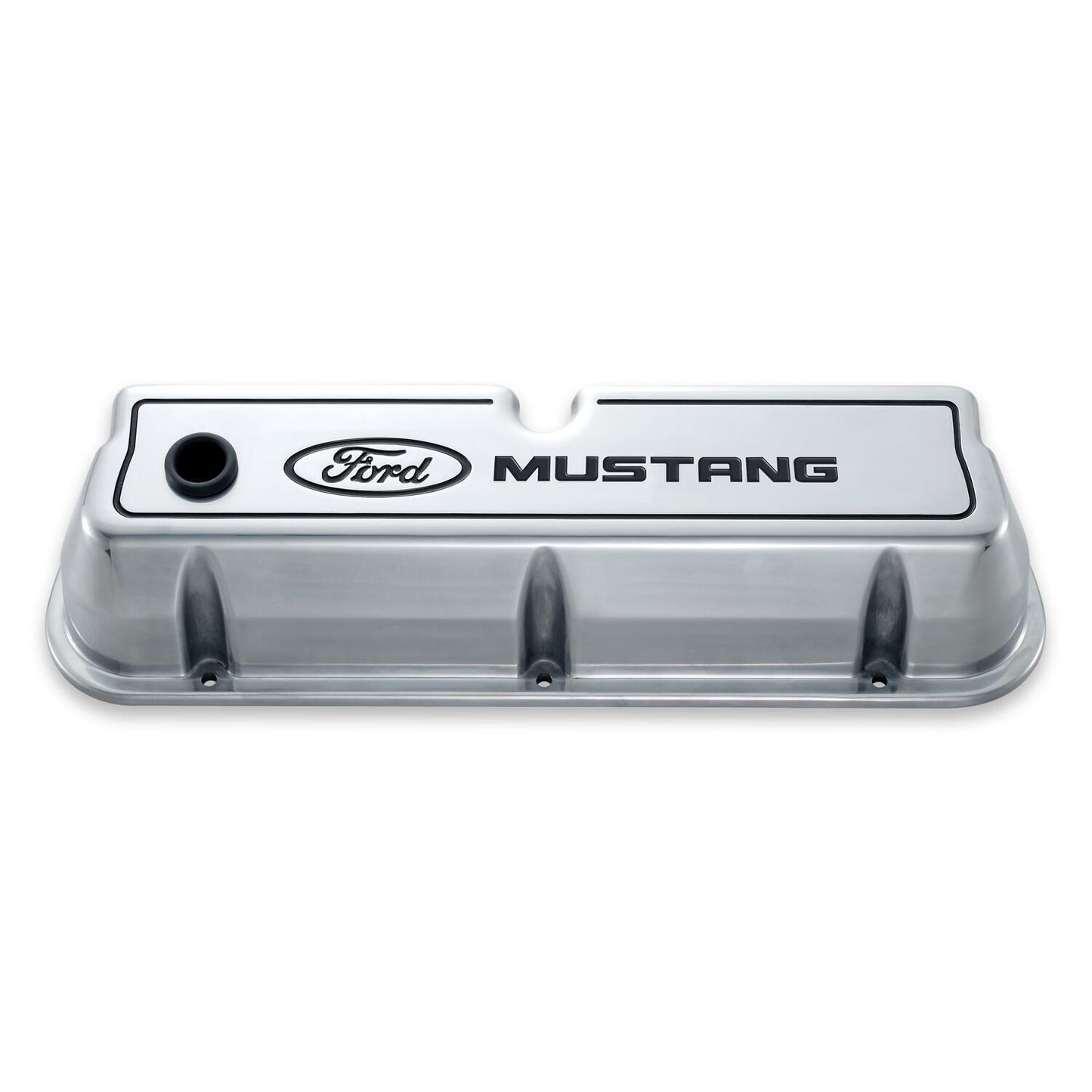 Proform PR302-030 Polished Alloy Valve Cover Ford Windsor 260-351 Mustang Logo