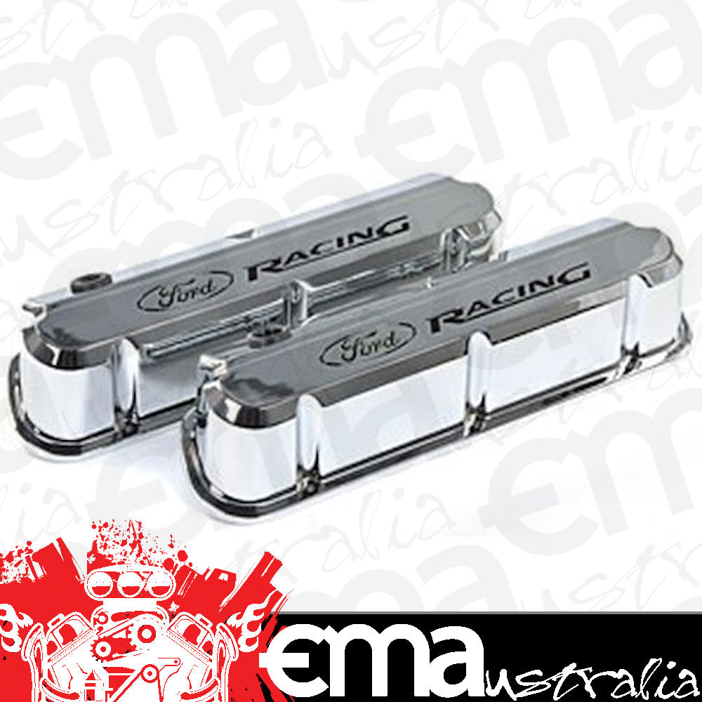 Proform PR302-139 Ford 289-351W Ford Racing Tall Chrome Alloy Valve Covers