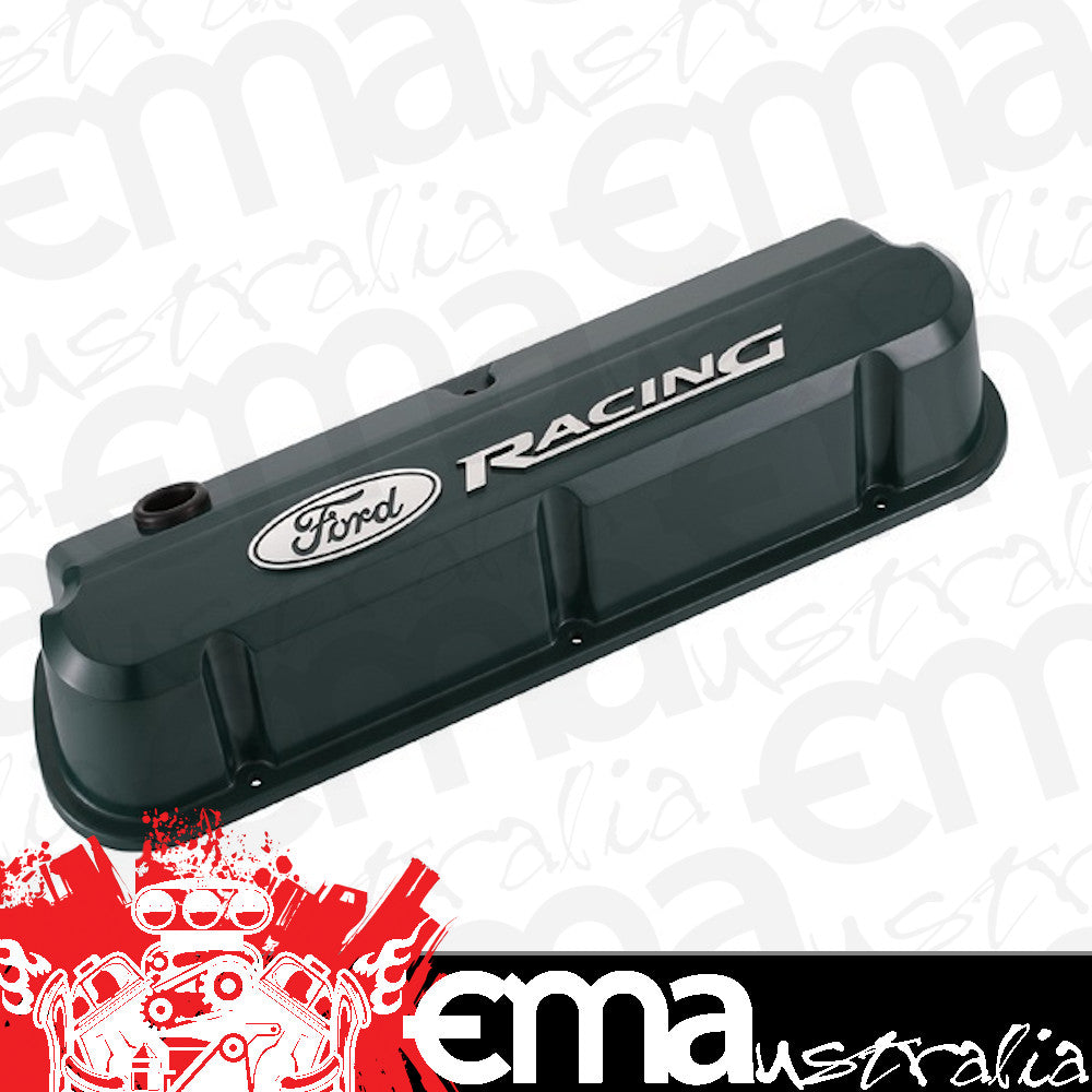 Proform PR302-141 Die-Cast Aluminium Slant Edge Valve Covers Green suit SB Ford 289-351 Windsor w/ Raised Ford Racing Logo