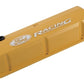 Proform PR302-144 Die-Cast Aluminium Slant Edge Valve Covers Yellow suit SB Ford 289-351 Windsor w/ Raised Ford Racing Logo