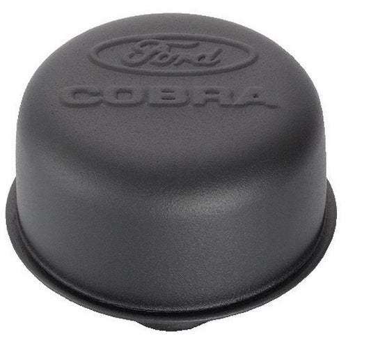 Proform PR302-226 Black Valve Cover Breather Cap w/ Ford Cobra Logo
