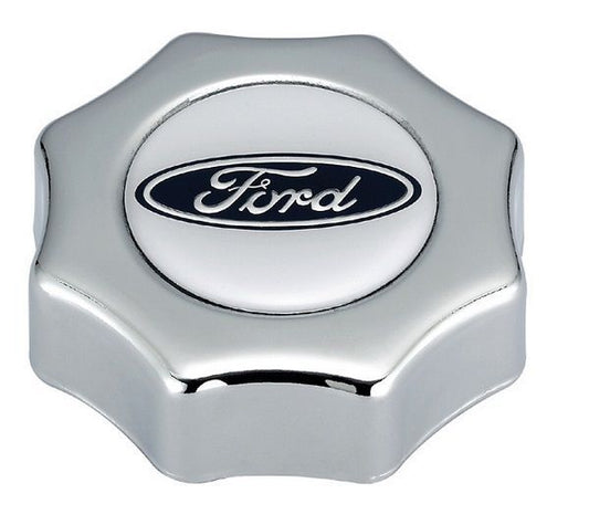 Proform PR302-230 Chrome Oil Filler Cap Screw In w/ Ford Oval Logo