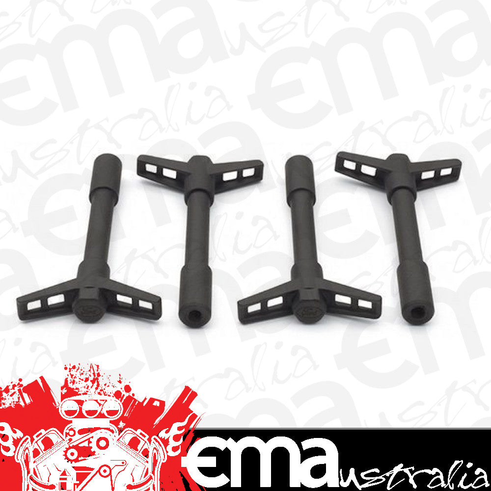 Proform PR302-326 Ford Racing Valve Cover Wing Nuts Black 1/4"-20 4 Pack