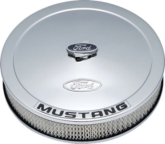 Proform PR302-361 13 x 3.5" Chrome Air Cleaner Recessed Base Ford & Mustang Logo