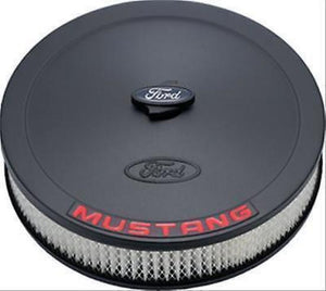 Proform PR302-362 Ford Mustang Air Cleaner Black Crinkle/Red Emblem 13" x 2-5/8"