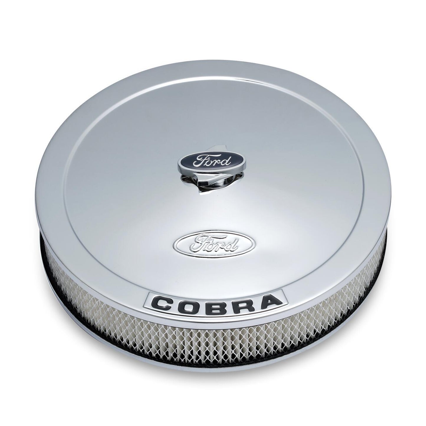 Proform PR302-371 Ford Racing Air Cleaner Chrome w/ Cobra Logo 13" x 2-5/8"