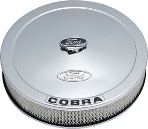 Proform PR302-371 Ford Racing Air Cleaner Chrome w/ Cobra Logo 13" x 2-5/8"