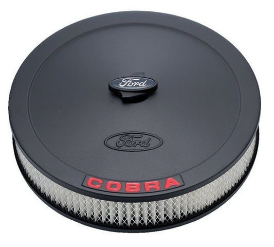 Proform PR302-372 Ford Cobra Air Cleaner Black w/ Red Emblem 13" x 2-5/8"