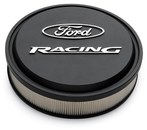 Proform PR302-380 Ford Racing Black Slant Edge Air Cleaner Assembly 14" x 3" suit 5-1/8" Neck Carburettors