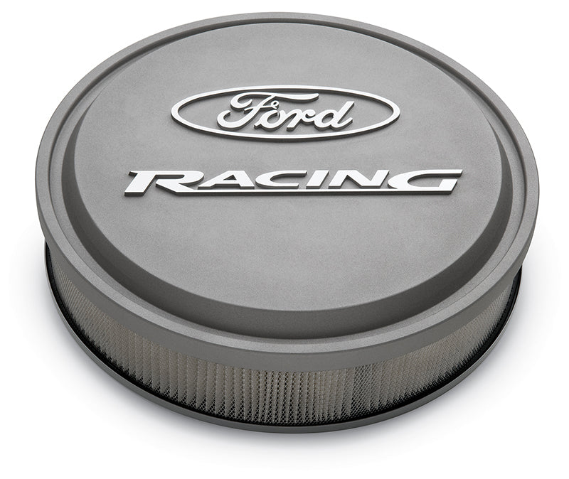 Proform PR302-382 Ford Racing Grey Slant Edge Air Cleaner Assembly 14" x 3" suit 5-1/8" Neck Carburettors