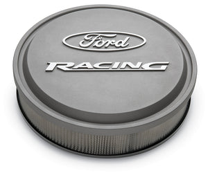 Proform PR302-382 Ford Racing Grey Slant Edge Air Cleaner Assembly 14" x 3" suit 5-1/8" Neck Carburettors
