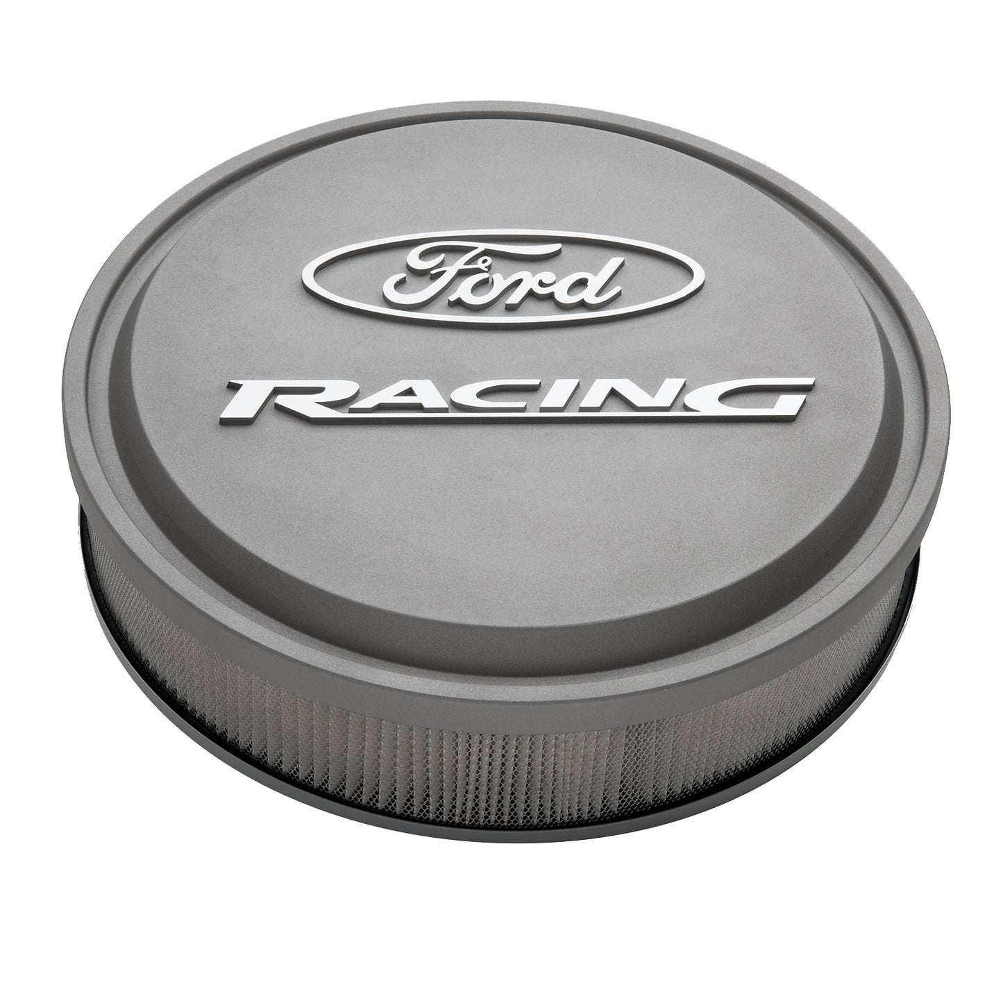 Proform PR302-382 Ford Racing Grey Slant Edge Air Cleaner Assembly 14" x 3" suit 5-1/8" Neck Carburettors