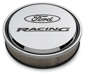 Proform PR302-384 Slant Edge 13" x 3" Air Cleaner Chrome w/ Ford Racing Logo