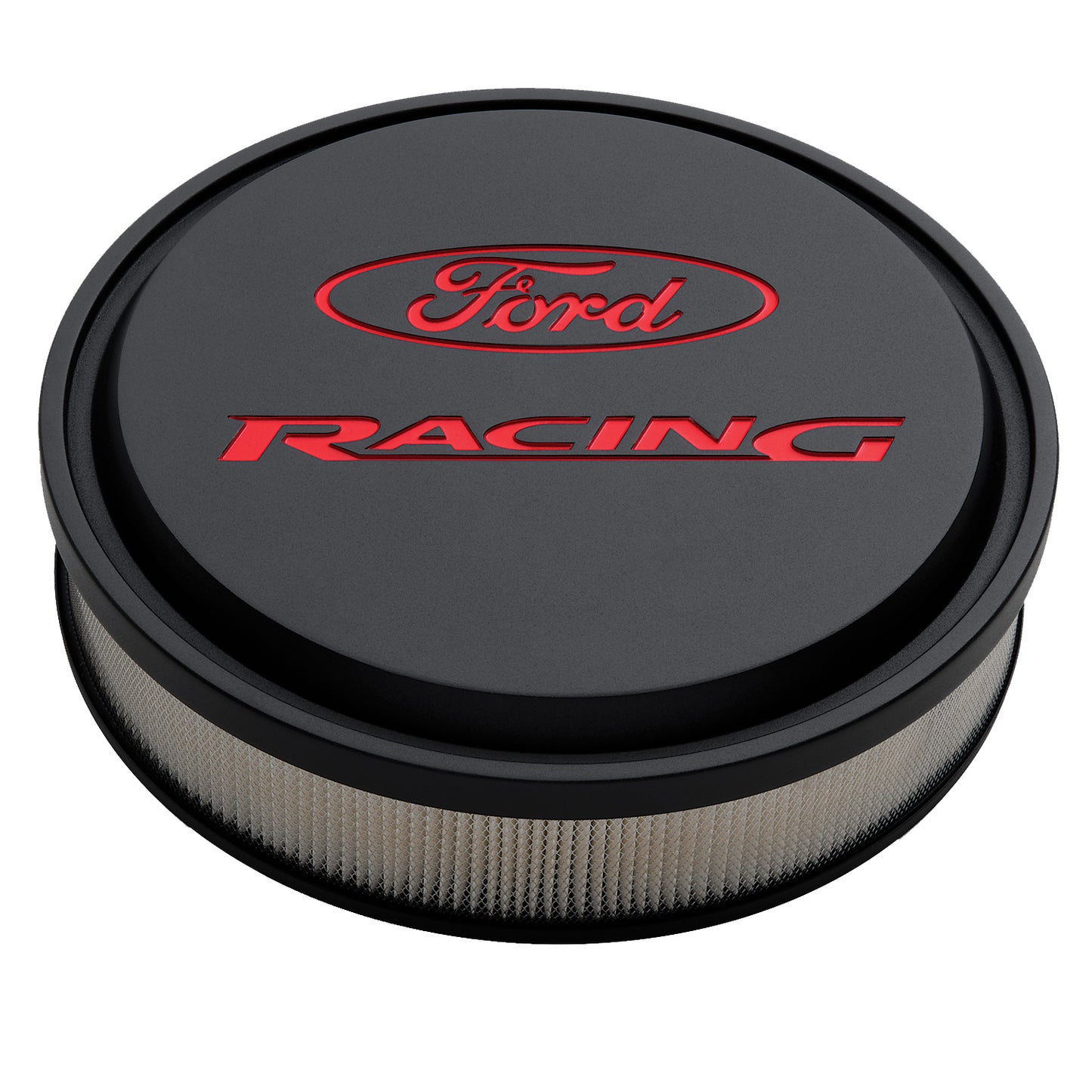 Proform PR302-385 Ford Racing Black Slant Edge Air Cleaner Assembly 14" x 3" suit 5-1/8" Neck Carburettors