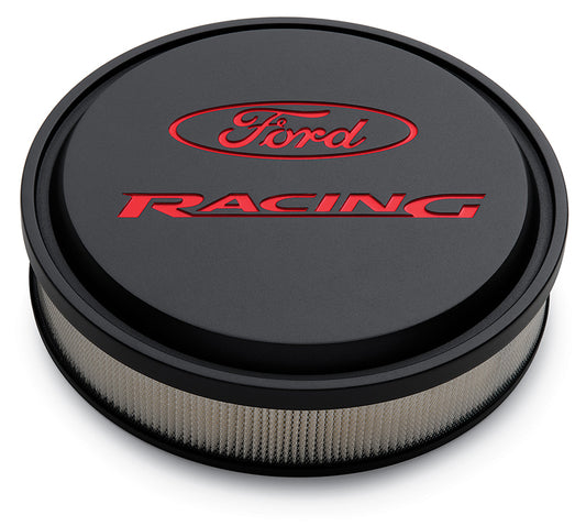Proform PR302-385 Ford Racing Black Slant Edge Air Cleaner Assembly 14" x 3" suit 5-1/8" Neck Carburettors