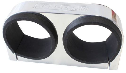 Aeroflow AF64-2902P Billet Fuel Pump Bracket Boschpolish Dual suits Bosch / AF49