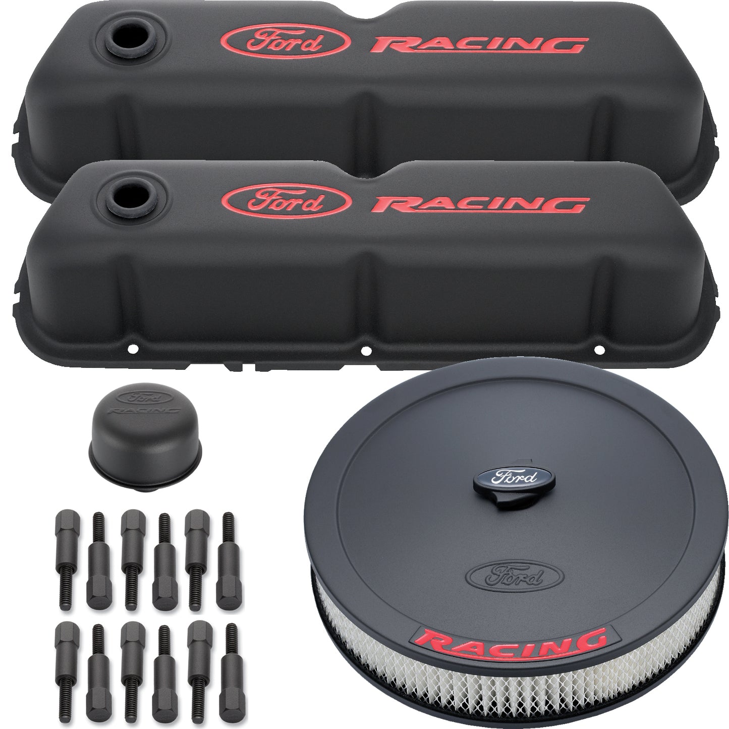 Proform PR302-500 Ford Racing Dress Up Kit Bl Ackcrinkle Red Embl