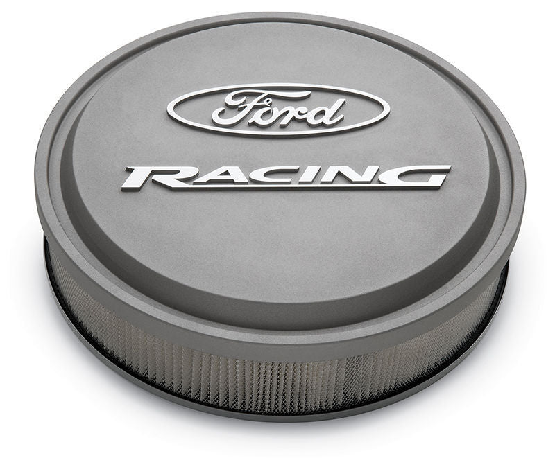 Proform PR302-832 Slant Edge 14" x 3" Air Cleaner Grey w/ Ford Racing Logo