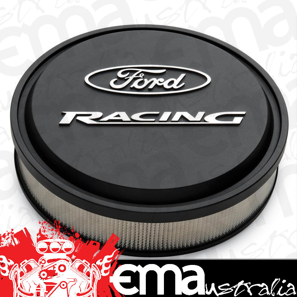 Proform PR302-835 Slant Edge 14" x 3" Air Cleaner Black w/ Ford Racing Logo