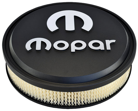 Proform PR440-830 Slant Edge Mopar Air Filter Assembly Black Crinkle Finish w/ Raised Emblem
