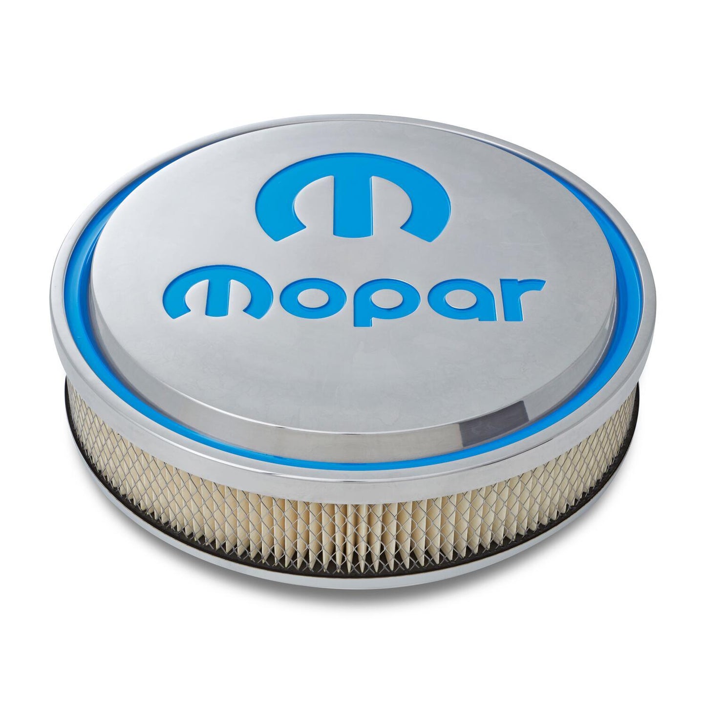 Proform PR440-832 Slant Edge Mopar Air Filter Assembly Polished Finish w/ Blue Emblem