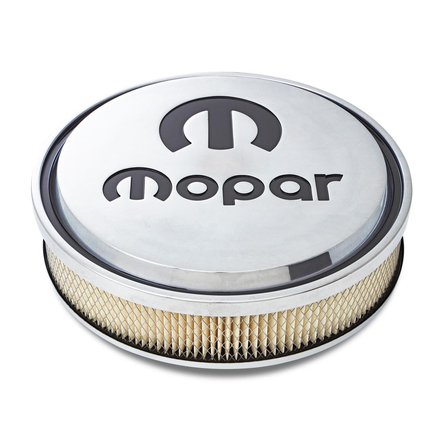 Proform PR440-833 Slant Edge Mopar Air Filter Assembly Polished Finish w/ Black Emblem