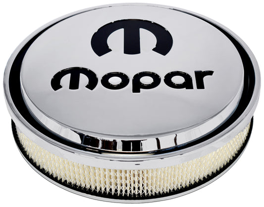 Proform PR440-833 Slant Edge Mopar Air Filter Assembly Polished Finish w/ Black Emblem