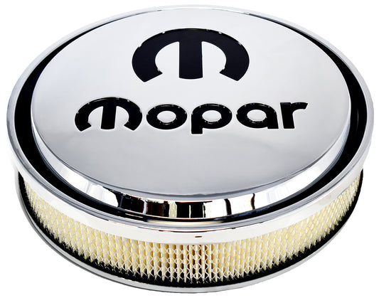 Proform PR440-835 Slant Edge Mopar Air Filter Assembly Chrome Finish w/ Black Emblem