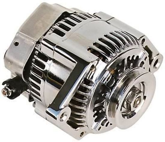Proform Parts | PR66439 | Polished Alternator 100 Amp Internal Reg & Fan Gm 10Si Case