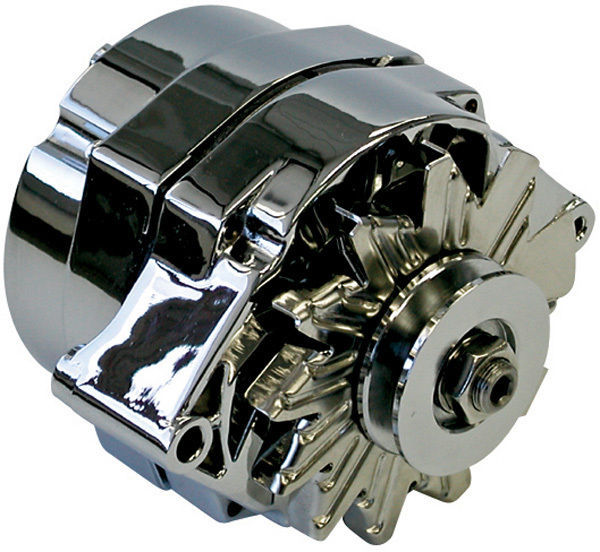 Proform PR664451N Chrome 1-Wire Alternator 100 Amp Internal Reg & Fan Gm Case