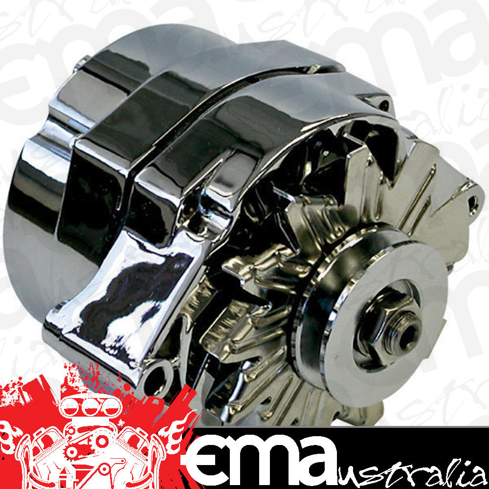 Proform PR664451N Chrome 1-Wire Alternator 100 Amp Internal Reg & Fan Gm Case
