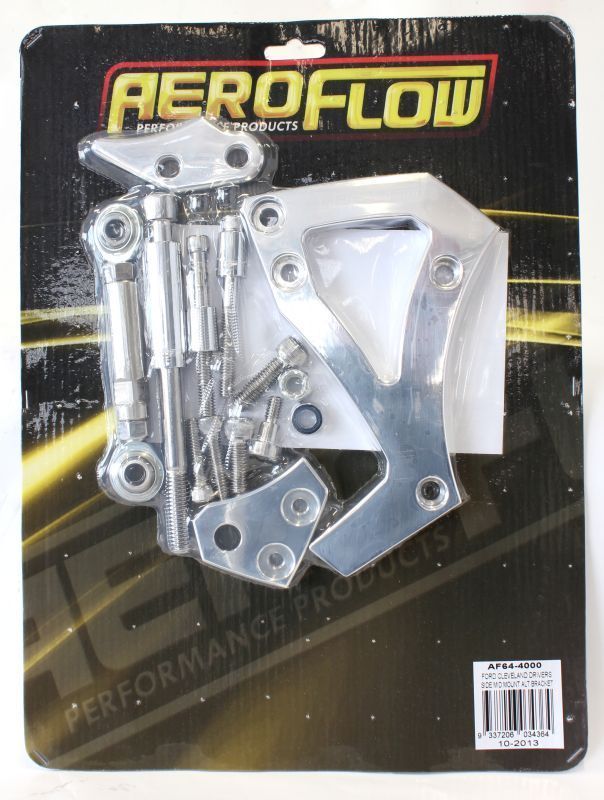 Aeroflow AF64-4000 Ford 351C Clev Billet Polishedalternator Bracket D/Side Mid Mnt Aeroflow - AF64-4000