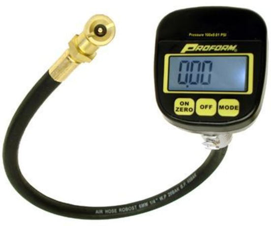 Proform PR67399 Tire Pressure Gauge Digital 0-100 PSI Lighted Bleed Valve 18 In. Hose Length (each)