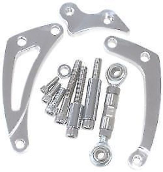 Aeroflow Performance Products AF64-4004 SBC Suit Low Mount Alt Bracketleft Side Swp Polish Kit